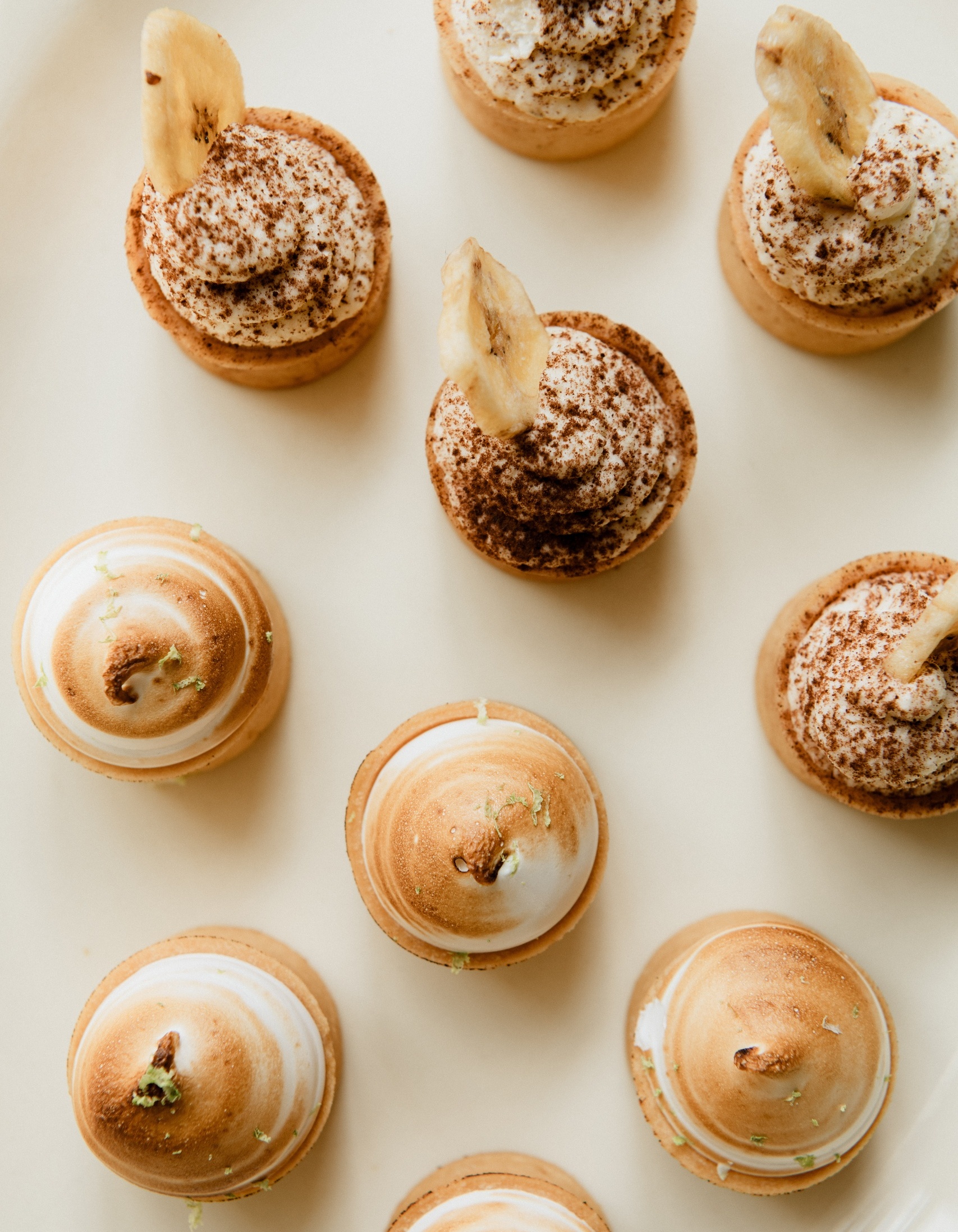 Dessert canapés being served at an event at Café Mission, Spitalfields