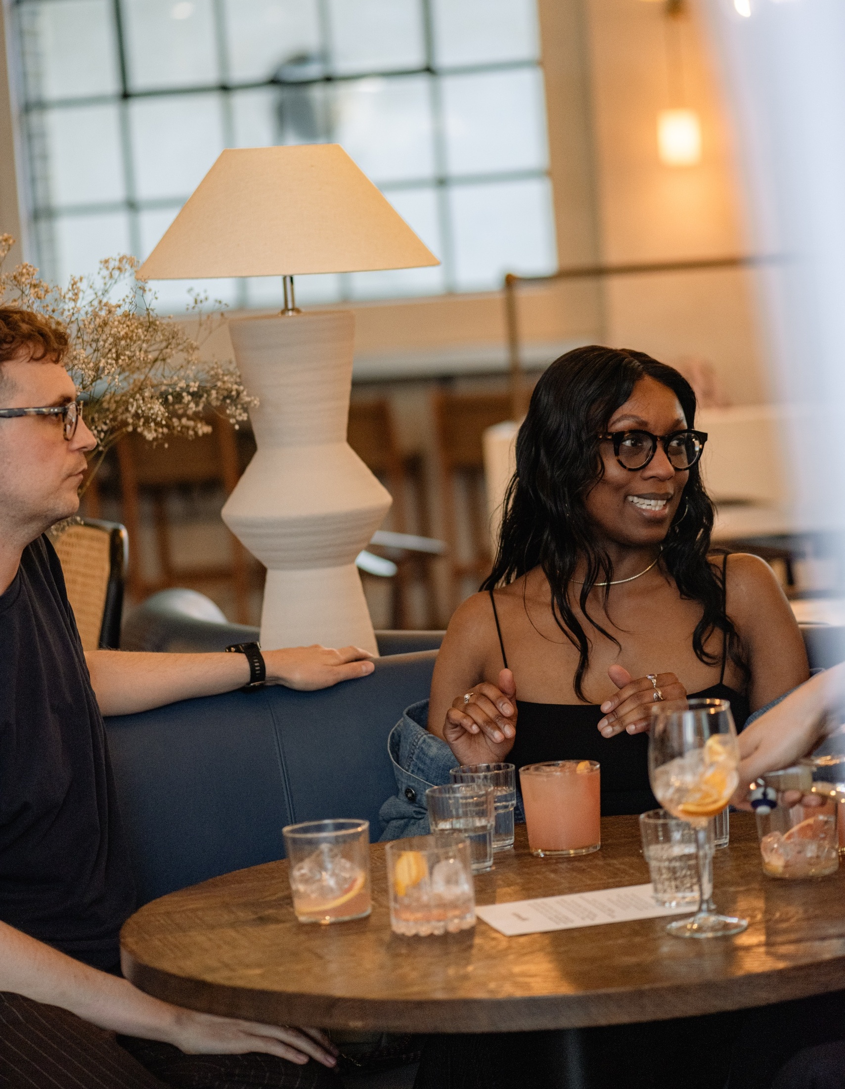 Guests enjoying group dining at Café Mission, Spitalfields